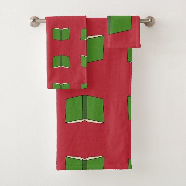 Cartoon Green Book Bath Towel Set (Insitu)