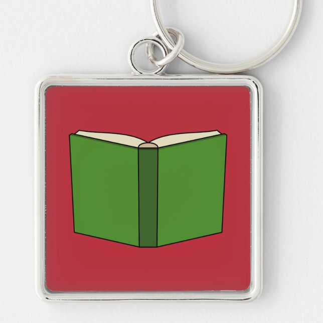 Cartoon Green Book Key Ring (Front)