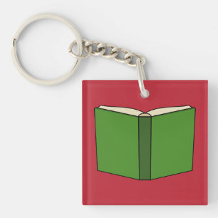 Cartoon Green Book Key Ring