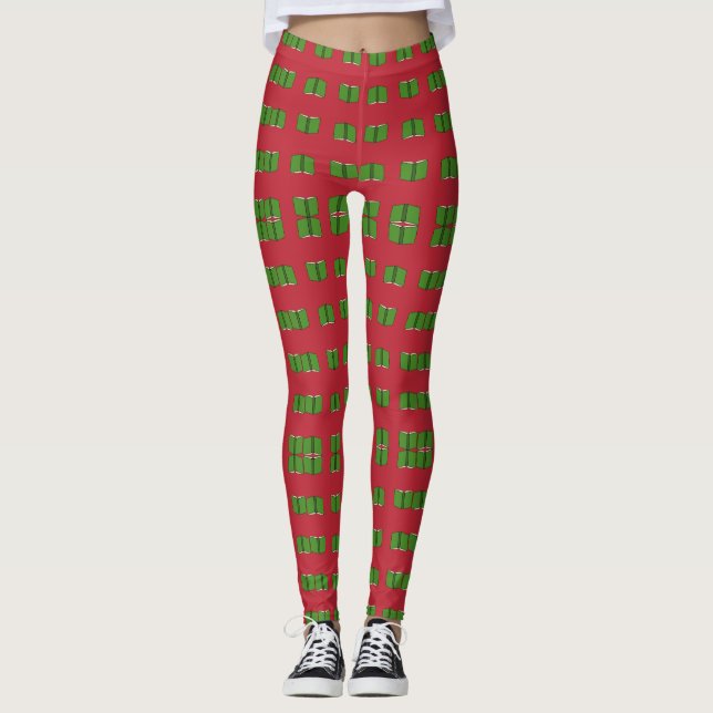 Cartoon Green Book Leggings (Front)