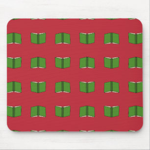 Cartoon Green Book Mouse Pad