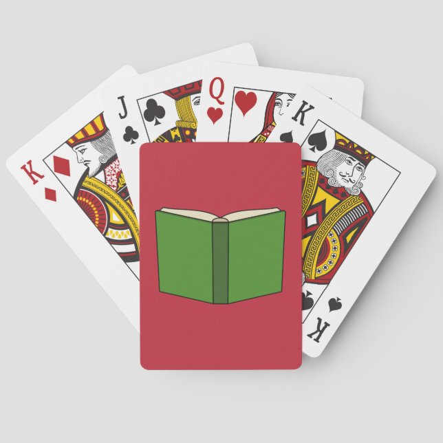 Cartoon Green Book Playing Cards (Back)