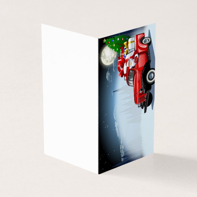 Cartoon greeting Christmas card (Outside)