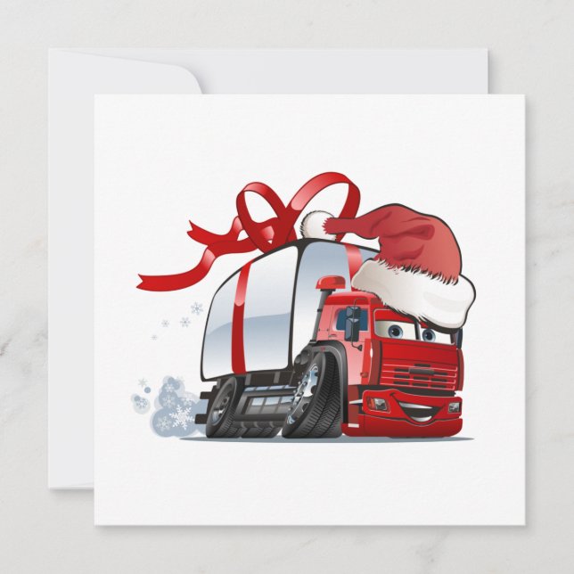 Cartoon greeting Christmas card (Front)