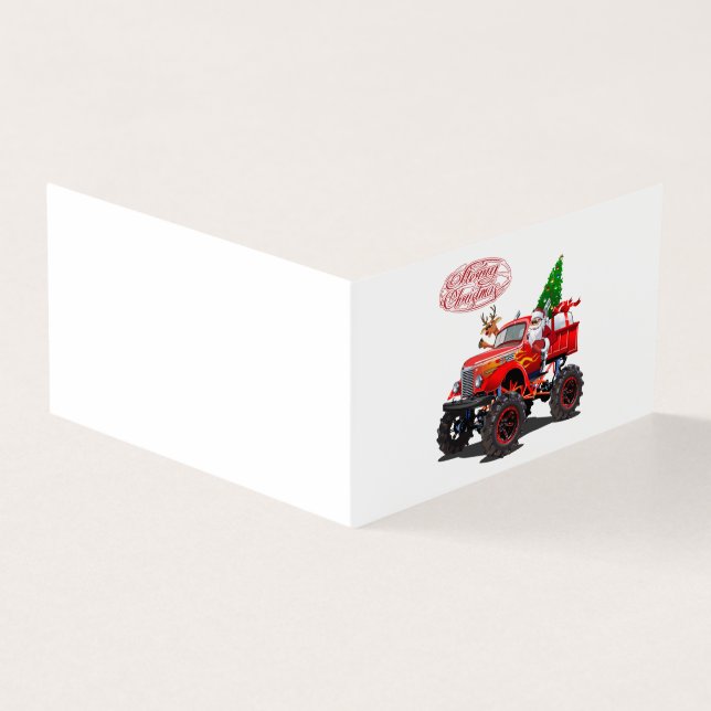 Cartoon greeting Christmas card (Outside)