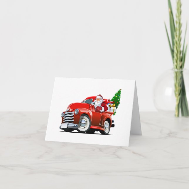 Cartoon greeting Christmas card (Front)