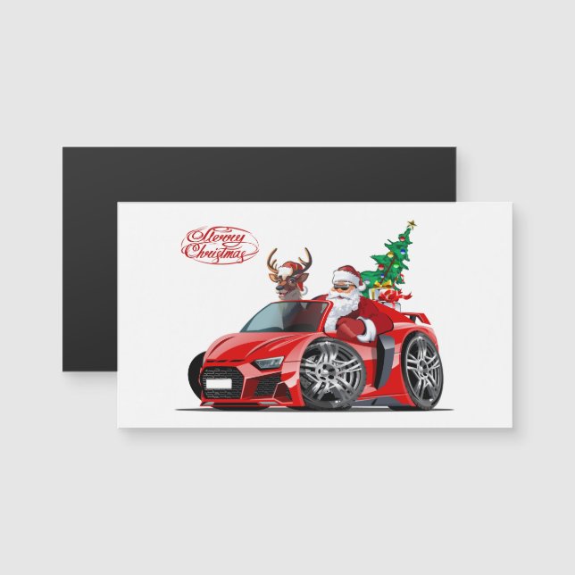 Cartoon greeting Christmas card (Front/Back)