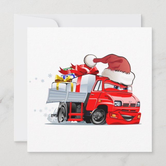 Cartoon greeting Christmas card (Front)