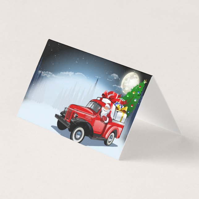 Cartoon greeting Christmas card (Front)
