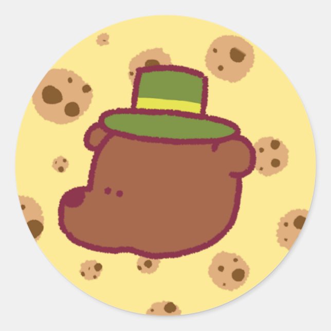 Cartoon Grizzly Sticker (Front)
