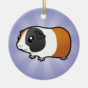 Cartoon Guinea Pig (add your own message) Ceramic Tree Decoration