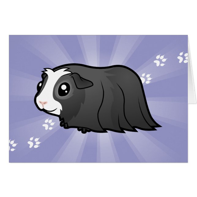 Cartoon Guinea Pig (long hair) (Front Horizontal)