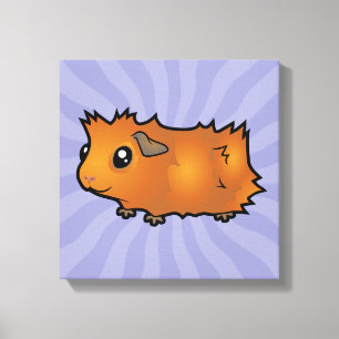 Cartoon Guinea Pig (scruffy) Canvas Print
