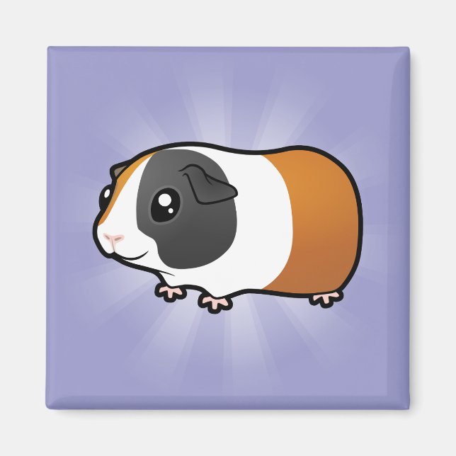 Cartoon Guinea Pig (smooth hair) Magnet (Front)