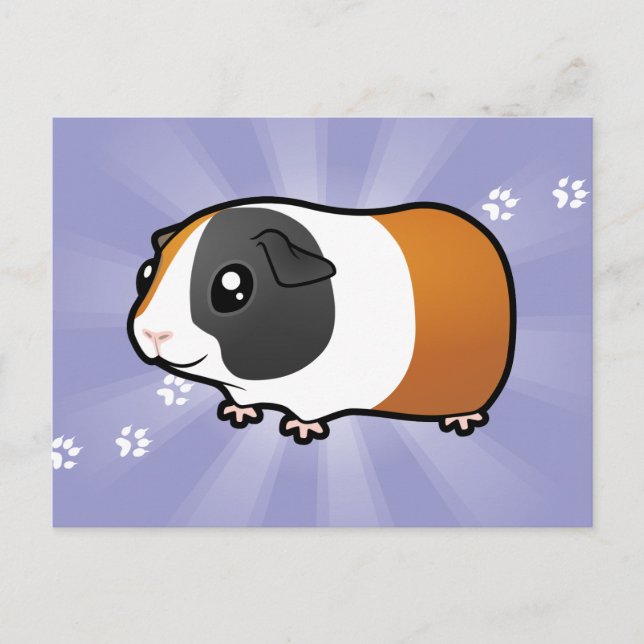 Cartoon Guinea Pig (smooth hair) Postcard (Front)