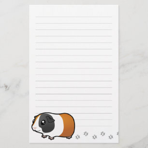 Cartoon Guinea Pig (smooth hair) Stationery