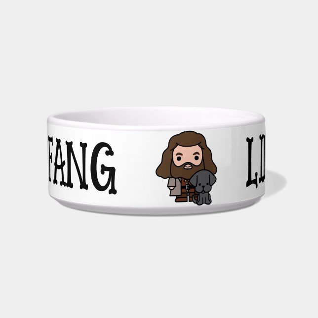 Cartoon Hagrid and Fang Character Art Bowl (Front)