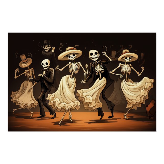 Cartoon Halloween Swing Dance Poster (Front)