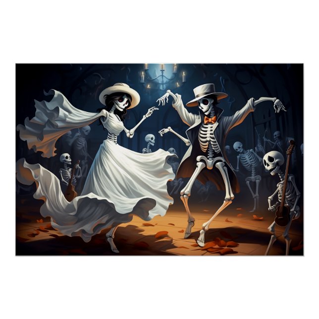 Cartoon Halloween Swing Dance Poster (Front)