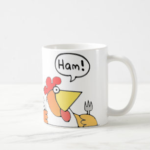 Cartoon Ham & Egg Breakfast Mug