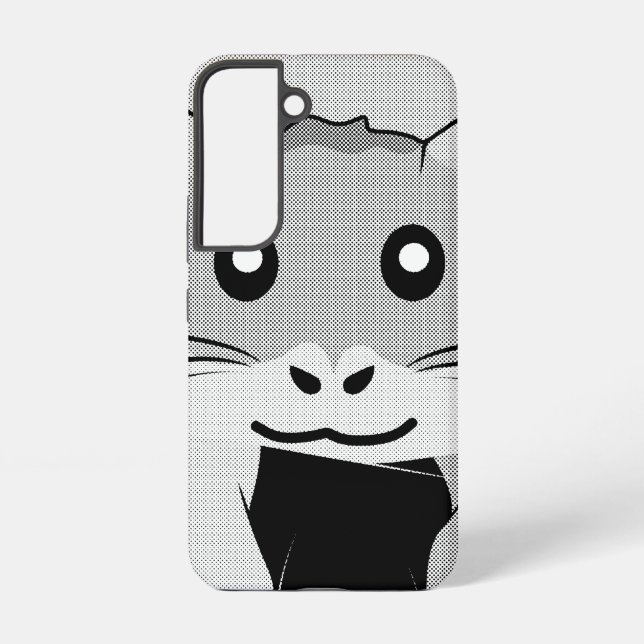 Cartoon Hamster Scarfed Joy Samsung Galaxy S22 Case (Back)