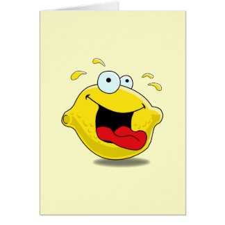 Cartoon Happy Lemon Card