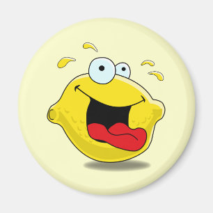 Cartoon Happy Lemon Magnet