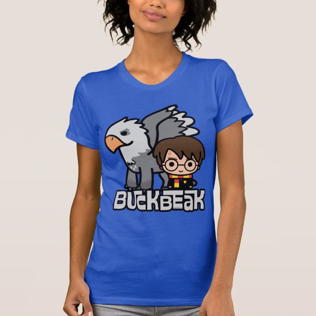 Cartoon Harry Potter and Buckbeak T-Shirt (Front)