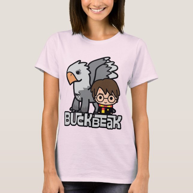 Cartoon Harry Potter and Buckbeak T-Shirt (Front)