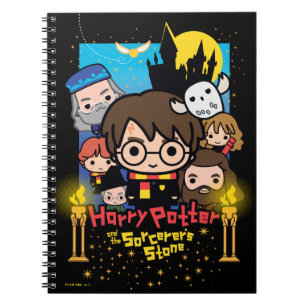 Cartoon Harry Potter and the Sorcerer's Stone Spiral Notebook