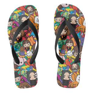 Cartoon Harry Potter Character Toss Pattern Jandals