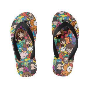 Cartoon Harry Potter Character Toss Pattern Kid's Jandals