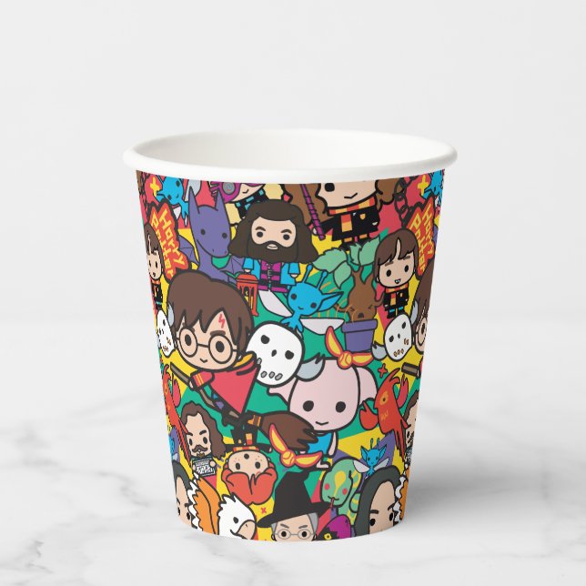 Cartoon Harry Potter Character Toss Pattern Paper Cups (Front)
