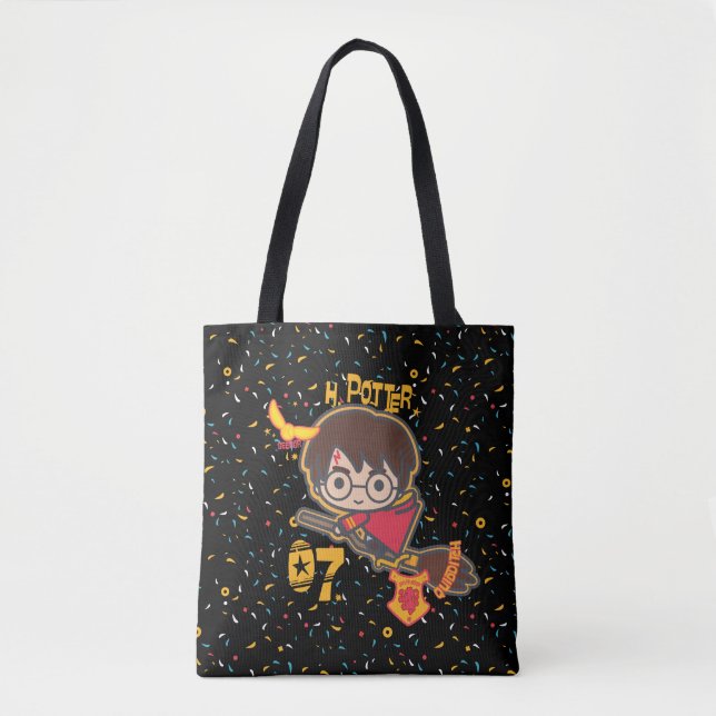 Cartoon Harry Potter Quidditch Seeker Tote Bag (Front)