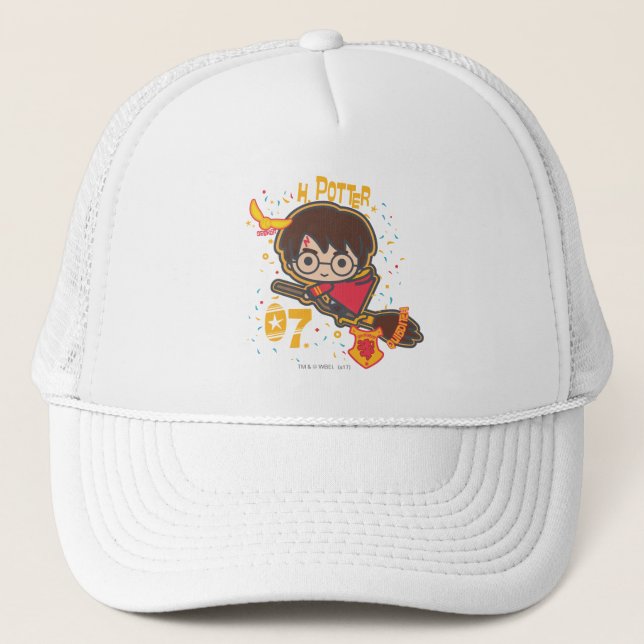 Cartoon Harry Potter Quidditch Seeker Trucker Hat (Front)