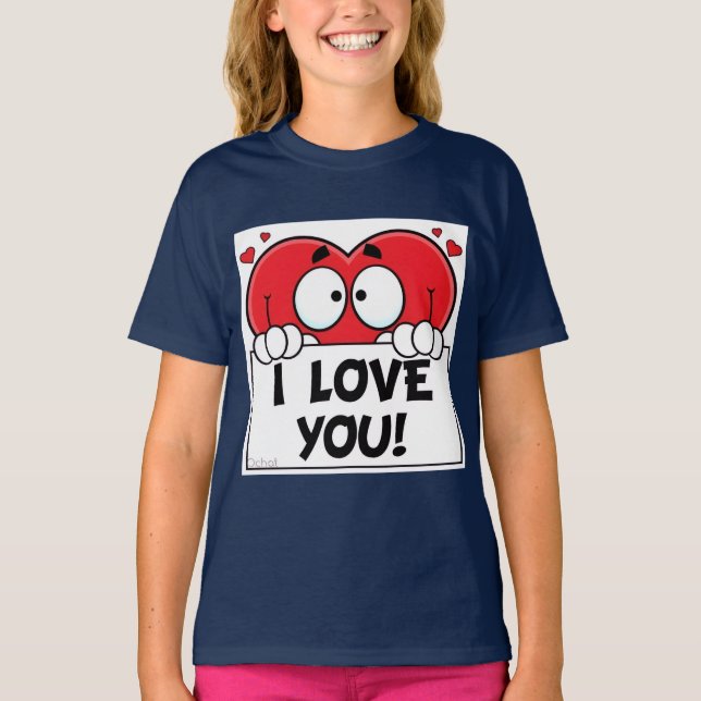Cartoon heart  T-Shirt (Front)