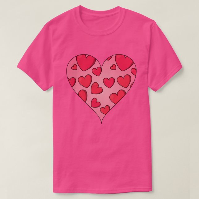 Cartoon Heart Valentine's T-Shirt (Design Front)