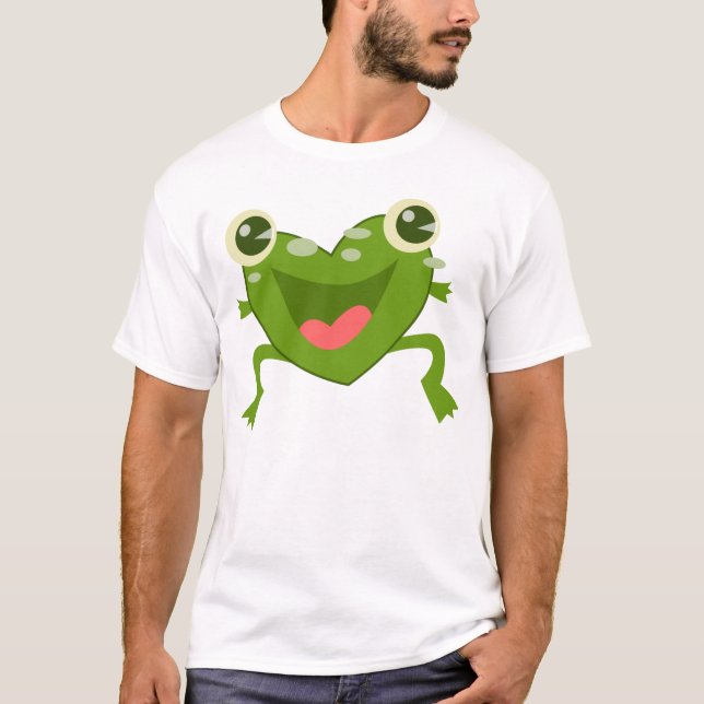 Cartoon Hearts Frog T-Shirt (Front)