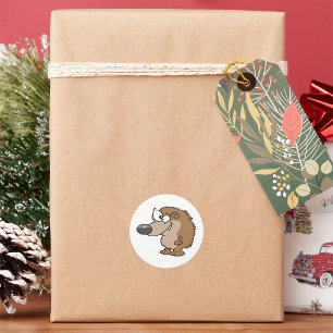 Cartoon Hedgehog Classic Round Sticker