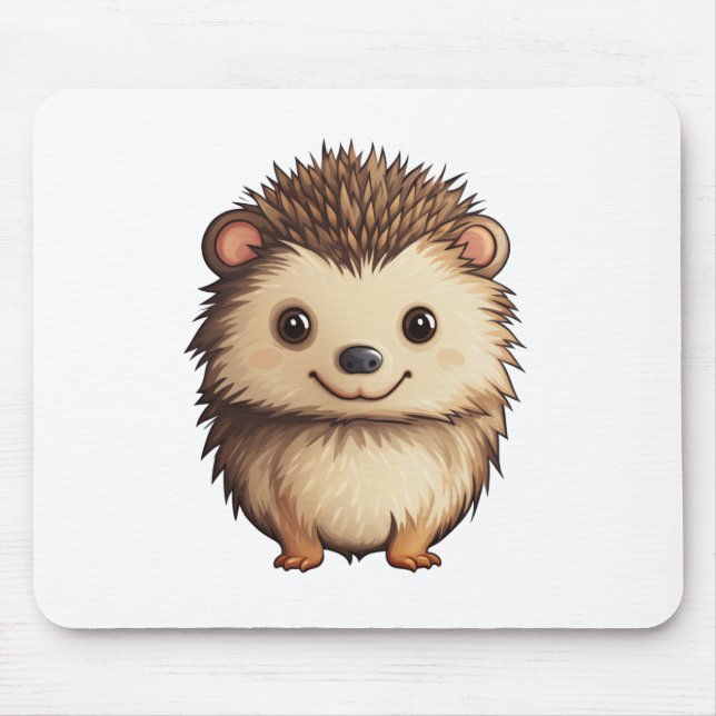 Cartoon hedgehog illustration mouse pad (Front)
