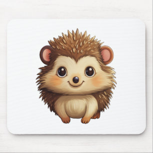 Cartoon hedgehog illustration mouse pad