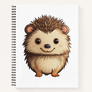 Cartoon hedgehog illustration notebook
