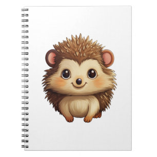 Cartoon hedgehog illustration notebook