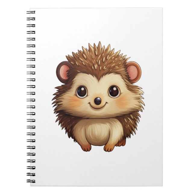 Cartoon hedgehog illustration notebook (Front)