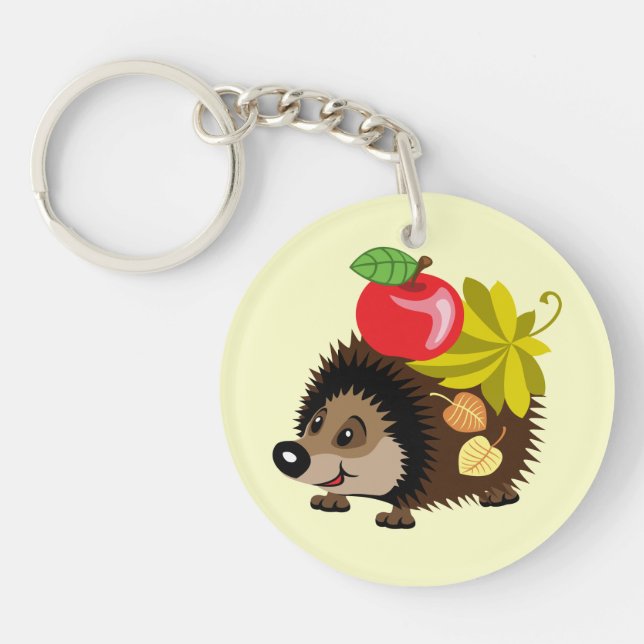 cartoon hedgehog key ring (Front)