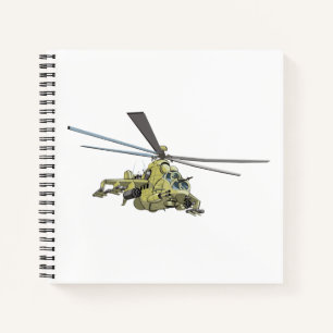 Cartoon Helicopter "Hind" Notebook