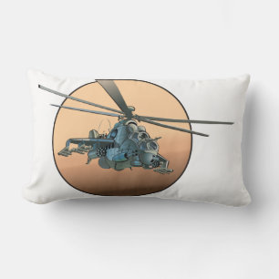 Cartoon helicopter lumbar cushion