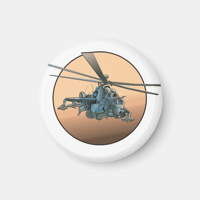 Cartoon helicopter magnet (Front)