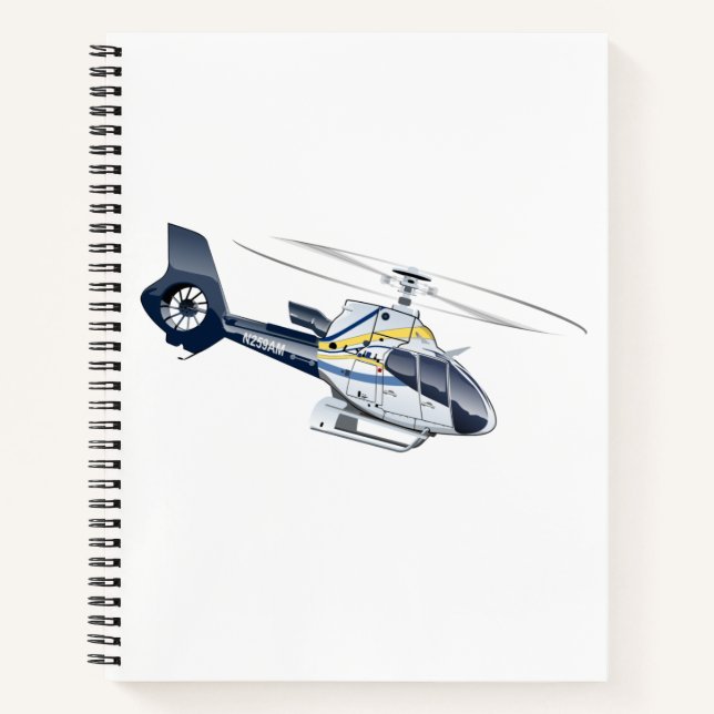 Cartoon Helicopter Notebook (Front)