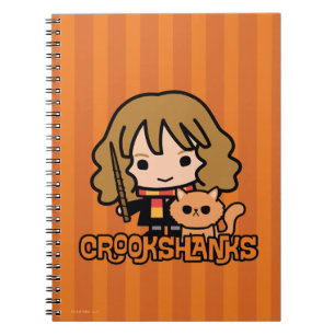 Cartoon Hermione and Crookshanks Spiral Notebook